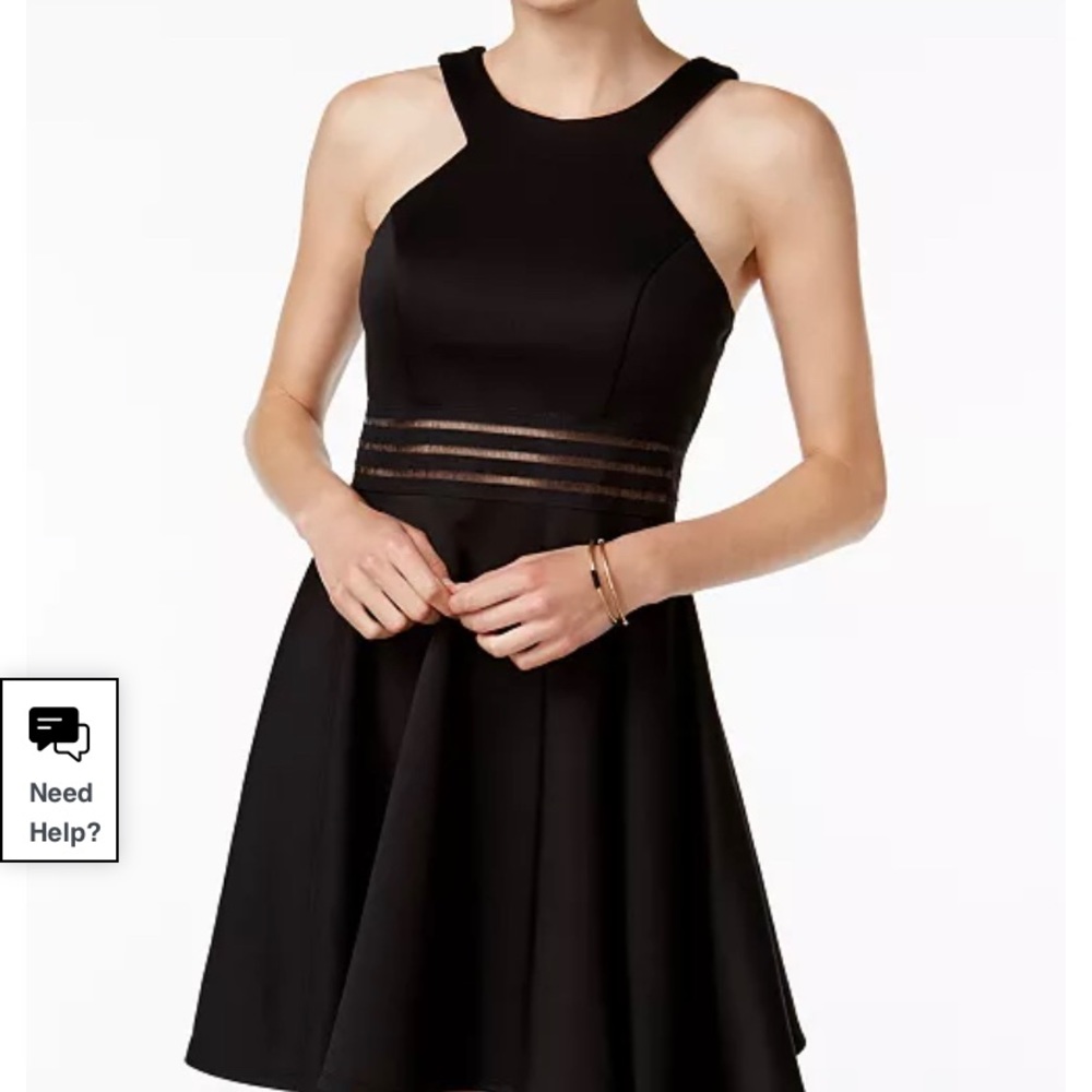 City Studio Junior Black Halter Dress, Size: 7